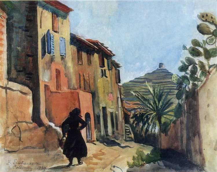 Zinaida Serebriakova. Collioure. Street with a Palm-tree.