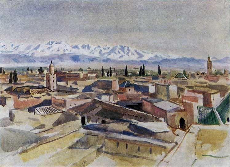 Zinaida Serebriakova. Marrakesh. The Mountain as Seen from the Terrace.