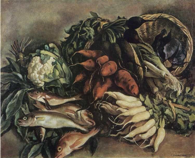 Zinaida Serebriakova. Fish and Greens.