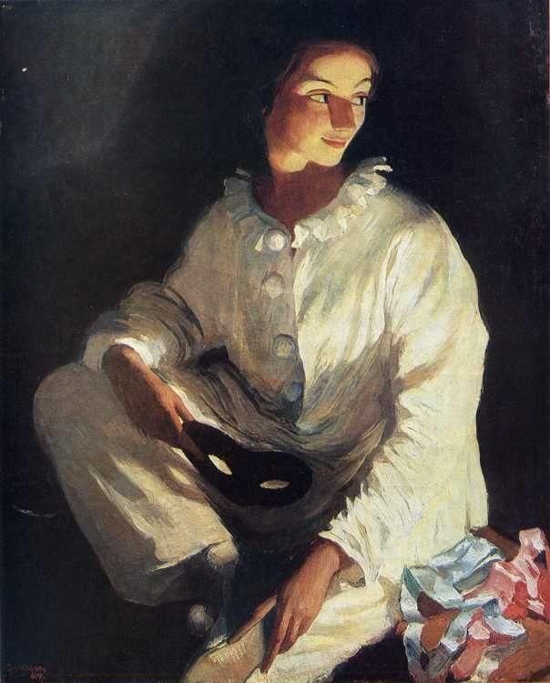Zinaida Serebriakova. Pierrot. Self-Portrait.