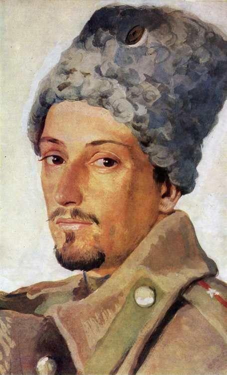 Portrait of Eugene Lanceray in a Papakha Hat.