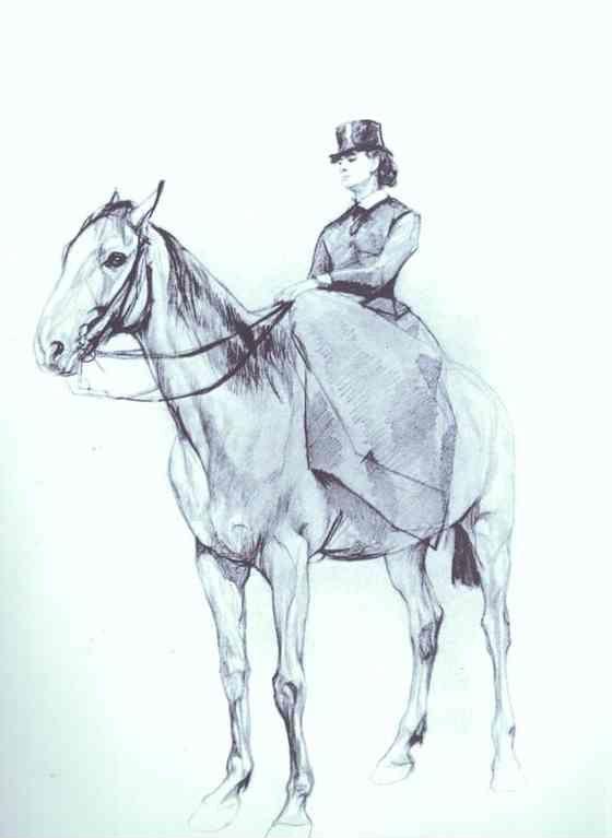 Valentin Serov. Maria Mamontova Riding a Horse.