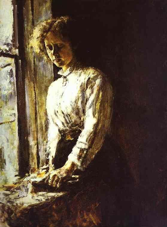 Valentin Serov. By the Window. Portrait of Olga Trubnikova.