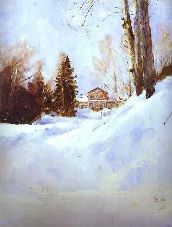 Valentin Serov. Winter in Abramtsevo. The Mansion.