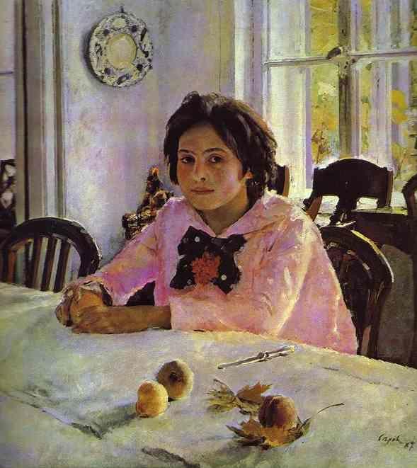 Valentin Serov. Girl with Peaches. Portrait of Vera Mamontova.
