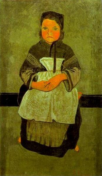 Paul Sérusier. Little Breton Girl Seated (Portrait of Marie Francisaille).