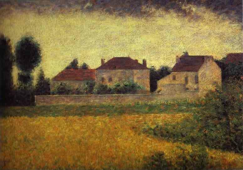 Georges Seurat. Ville-d'Avray, White Houses.