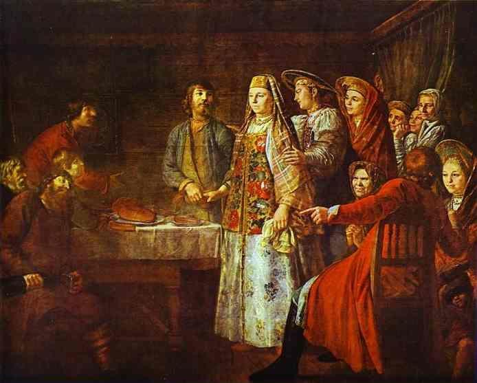 Mikhail Shibanov. Signing of Marriage Contract.
