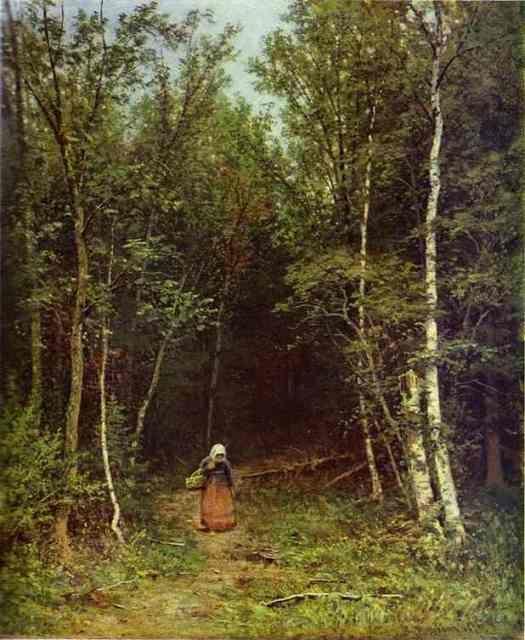 Ivan Shishkin. Landscape with a Woman.