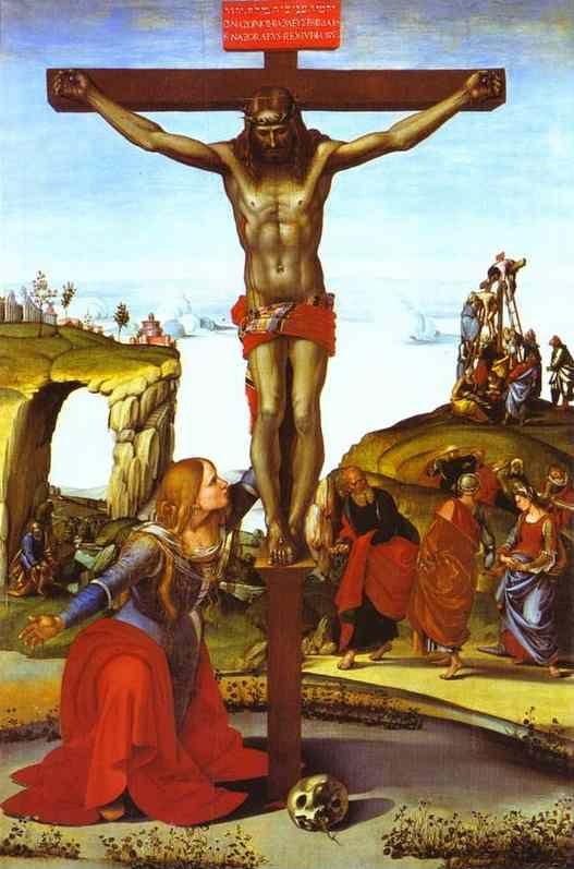 Luca Signorelli. The Crucifixion with St. Mary Magdalen.