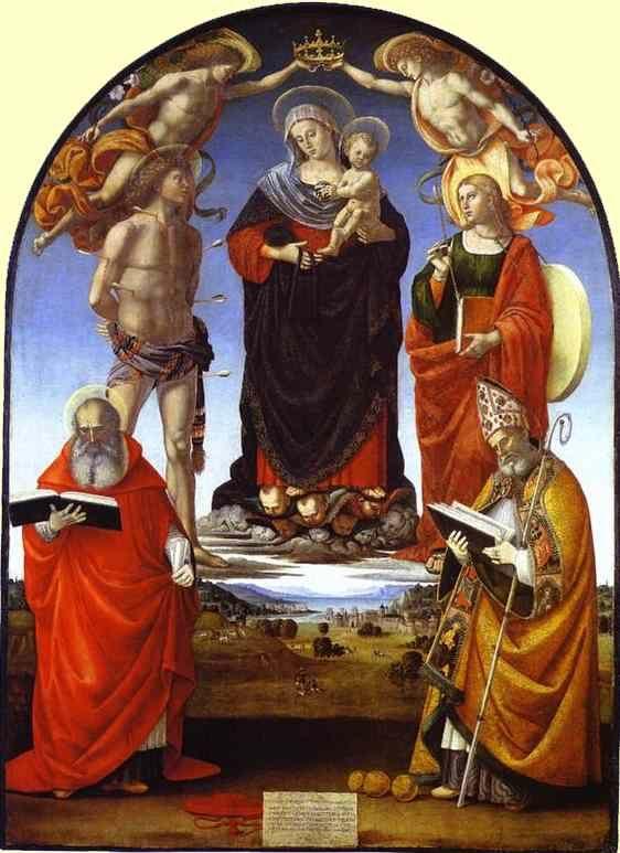Luca Signorelli. The Virgin and Child among Angels and Saints.