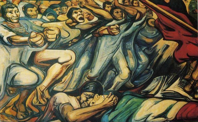 David Alfaro Siqueiros. History of the Theater and Cinematography. Detail.