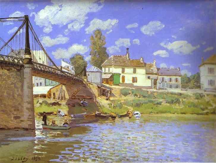 Alfred Sisley. Bridge at Villeneuve-la-Garenne.