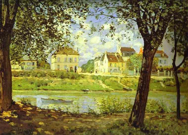 Alfred Sisley. Village on the Banks of the Seine (Villeneuve-la-Garenne).