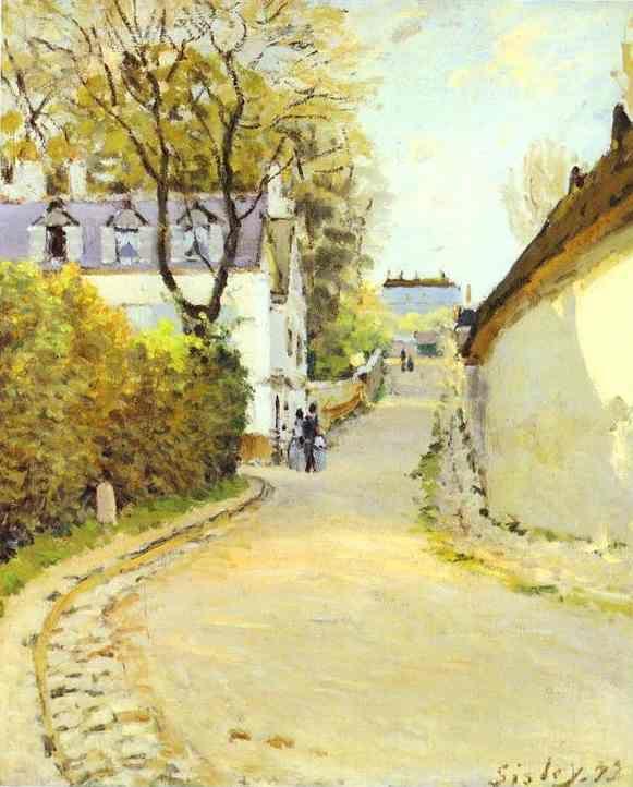 Alfred Sisley. Rue de la Princesse, Louveciennes (formerly Street in Ville d'Avray).