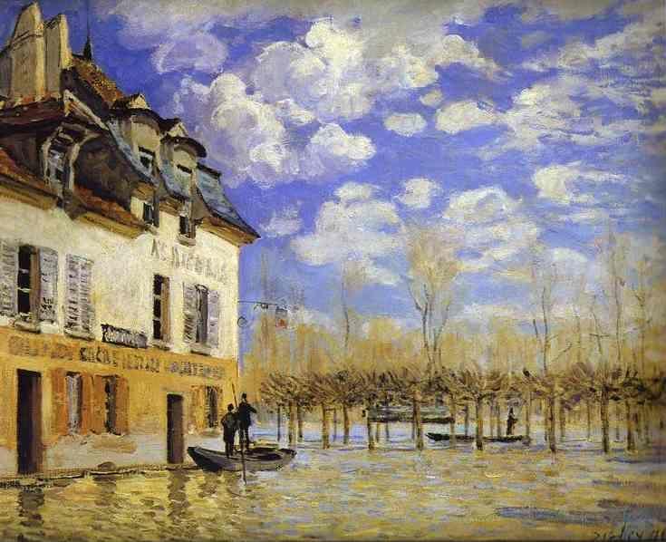 Alfred Sisley. Boat in the Flood at Port-Marly.