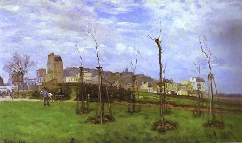 Alfred Sisley. View of Montmartre from the cité des Fleurs.