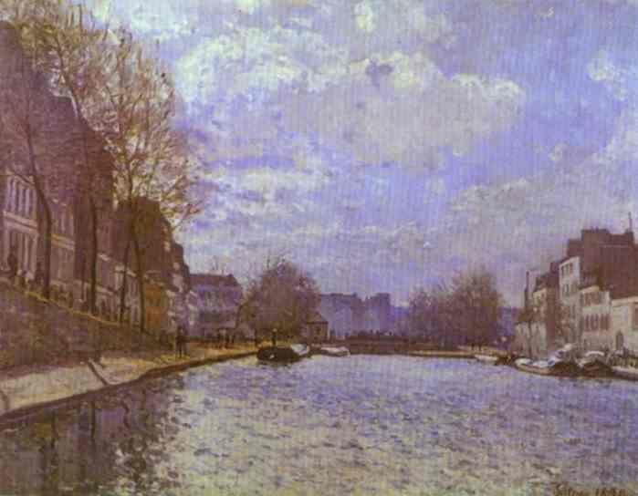 Alfred Sisley. The Saint-Martin Canal in Paris.