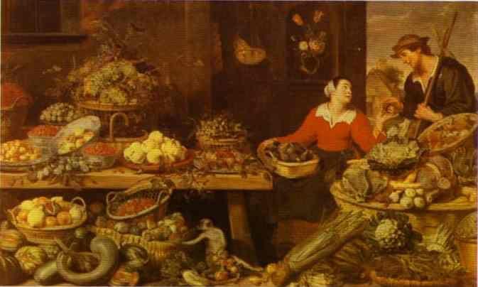 Frans Snyders. Fruit and Vegetable Stall.