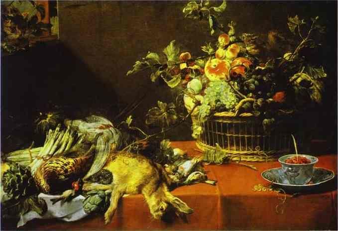 Frans Snyders. Still Life with Fruit Basket and Game.