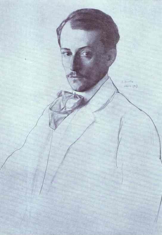Constantin Somov. Portrait of Eugine Lanceray.