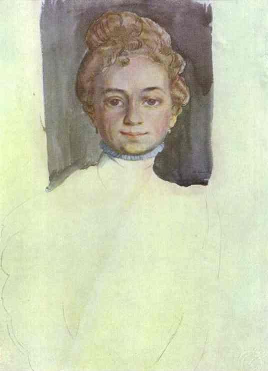 Constantin Somov. Portrait of E. Vladimirskaya.