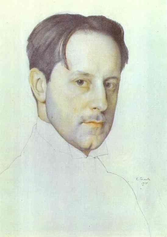 Constantin Somov. Portrait of the Artist M. Dobuzhinsky.