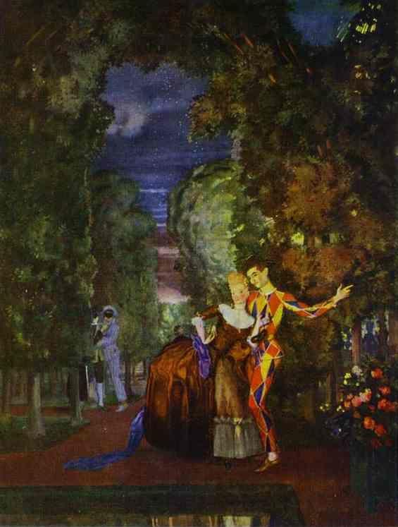 Constantin Somov. Lady and Harlequin.