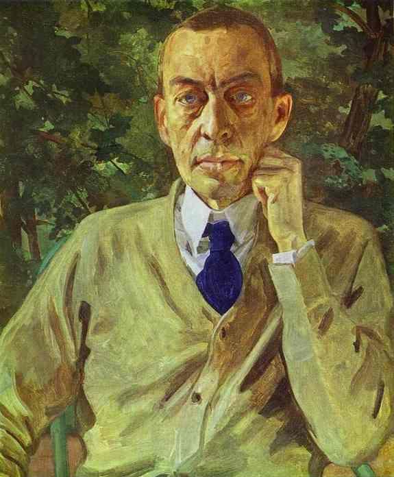 Constantin Somov. Portrait of the Composer Sergey Rahmaninov.