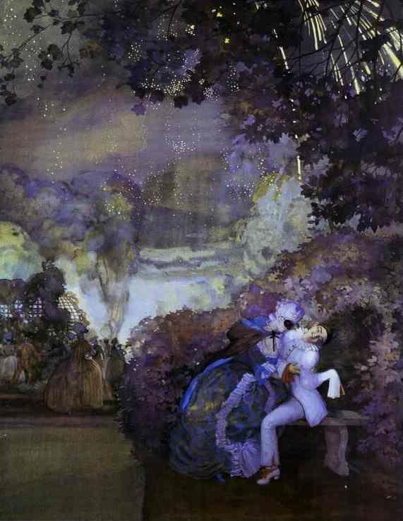 Constantin Somov. Lady and Pierrot.