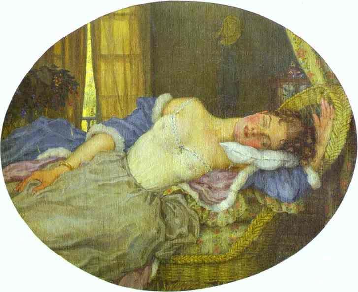 Constantin Somov. Young Woman Sleeping.