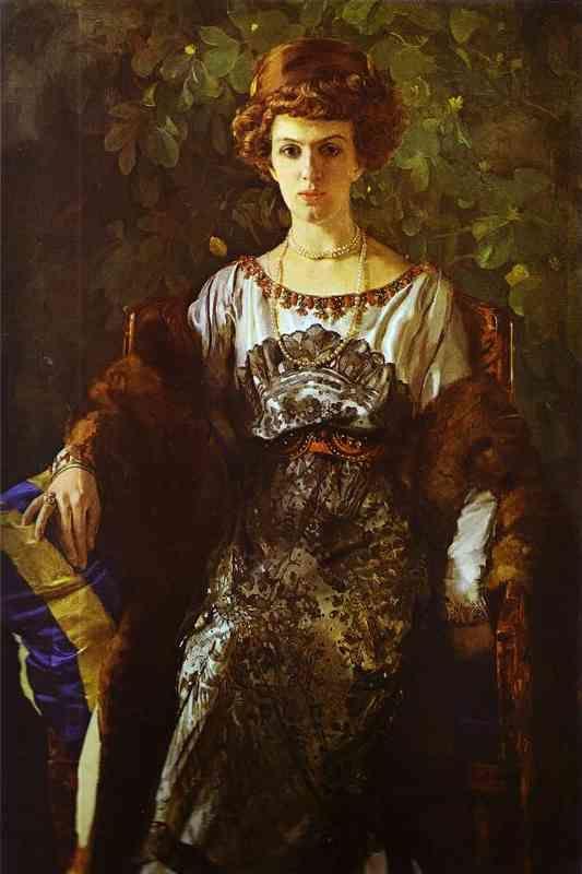 Constantin Somov. Portrait of Euthymia Nosova, nee Ryabushinskaya (1875-?).