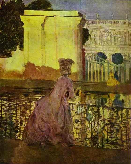 Constantin Somov. Lady by the Pool.