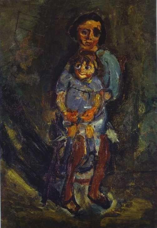 Chaim Soutine. Mother and Child/Mère et enfant.