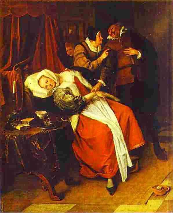 Jan Steen. Sick Woman and a Doctor.