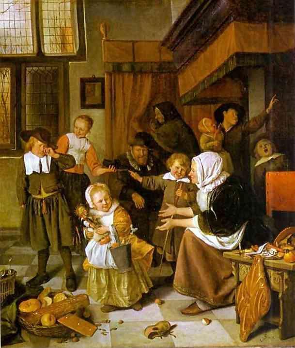 Jan Steen. The Feast of St. Nicholas.