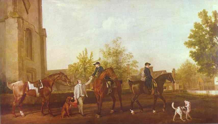 George Stubbs. Huntsmen Setting Out from Southill, Bedfordshire.
