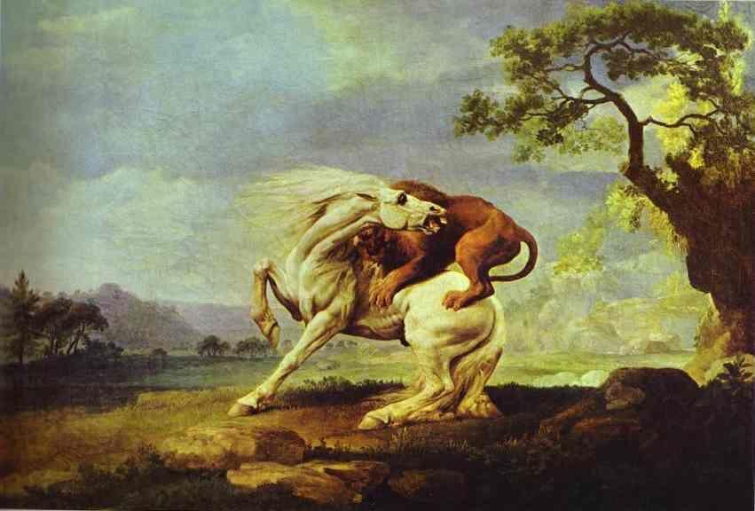 George Stubbs. Horse Attacked by a Lion.