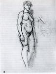 Henri de Toulouse-Lautrec. Woman Standing in Semi-Profile.