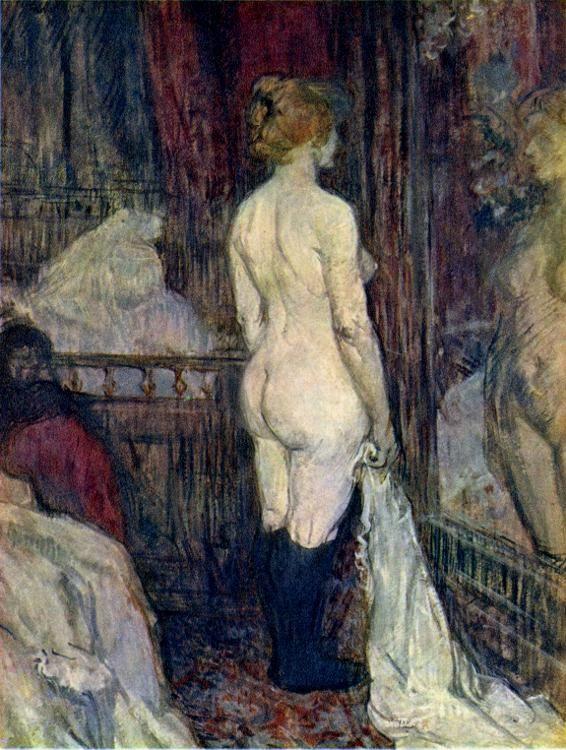 Henri de Toulouse-Lautrec. Nude in Front of a Mirror.