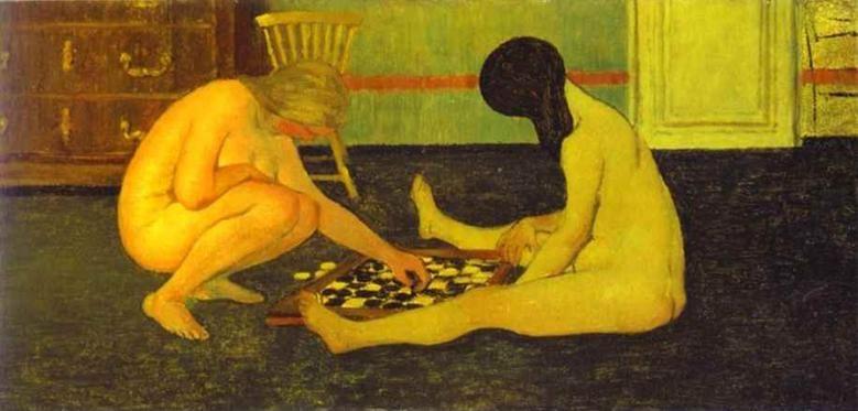 Félix Vallotton. Naked Women Playing Checkers/Femmes nues jouant aux dames.