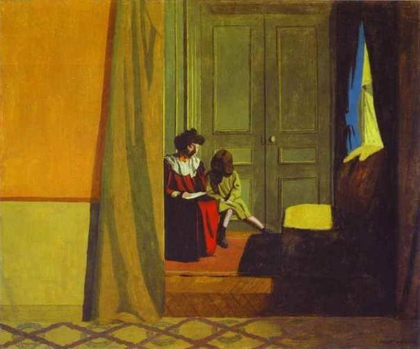 Félix Vallotton. Woman Reading to a Small Girl/Femme faisant lire à une petite fille.