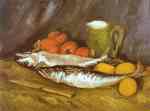 Vincent van Gogh. Still Life with Mackerels, Lemons and Tomatoes.