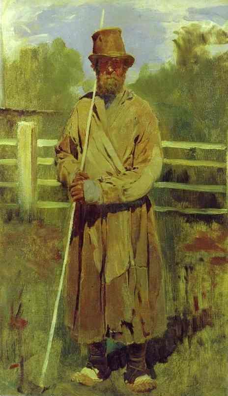 Victor Vasnetsov. Peasant with a Pole.