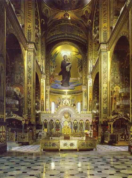Victor Vasnetsov. Interior of the Cathedral of St. Vladimir, Kiev, View of the apse.