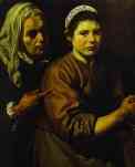 Diego Velázquez. Christ in the House of Martha and Mary. Detail.