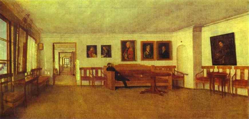 Fedor Slavyansky. In the rooms of A. Semenov. (Estate of Otradnoye?).