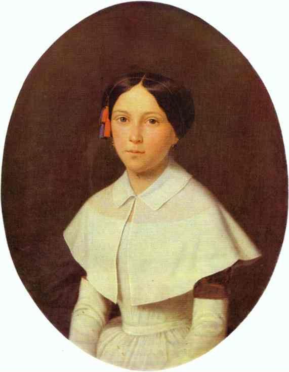 Fedor Slavyansky. Portrait of a Student of Smolny Institute for Young Ladies.