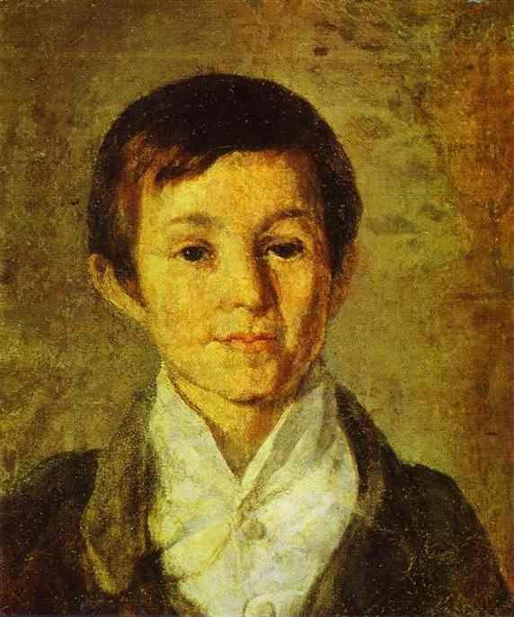 Grigoriy Soroka. Portrait of K. N. Milyukov as a Child.