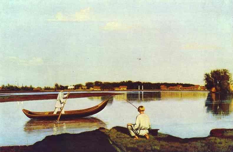 Grigoriy Soroka. Fishermen. A View in the Estate of Spasskoe.